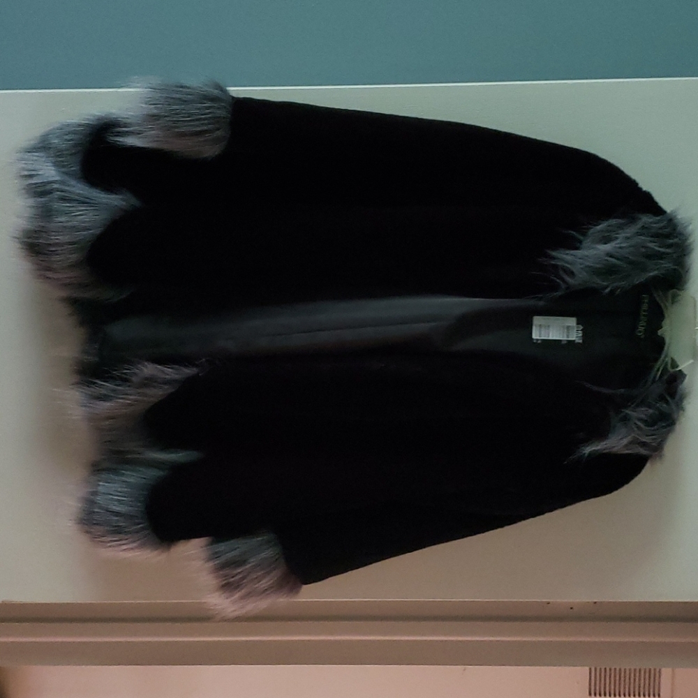 Black and gray coat